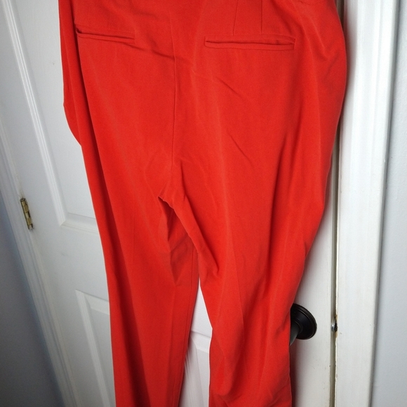 New York & Company Red and Orange Trousers Vibrant Style - Picture 10 of 10